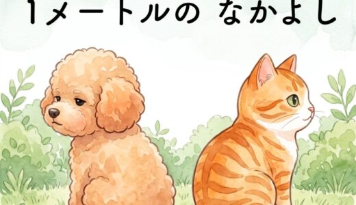 絵本『モモとハッピー』第3巻｜先住犬と新入り猫が仲良くなるまで【1メートルのなかよし】